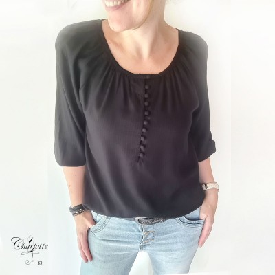 Ofelia Honny blouse blue combi main image 1