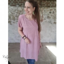 Striped Dress Rose - Vanting