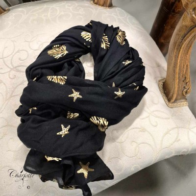 Star Tørklæde Black - Ofelia