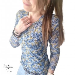 Ghita Mesh Blue Flower - Ofelia