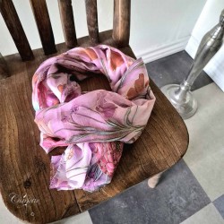 Pink Flower Tørklæde