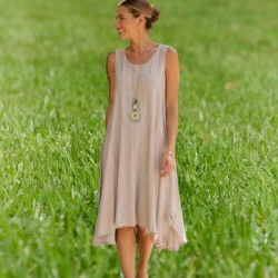 Taupe Stripe Dress