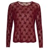 Gitte Mesh Bordeaux Flower - Ofelia