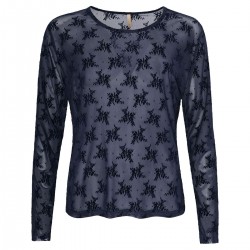 Gitte Mesh Navy Flower - Ofelia
