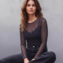 Gwen Mesh Black Dot - Ofelia