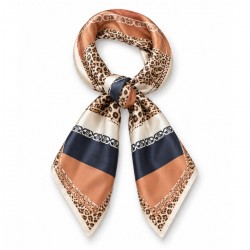 Satin Tørklæde Camel Print