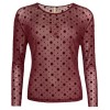 Gitte Mesh Bordeaux Dot - Ofelia